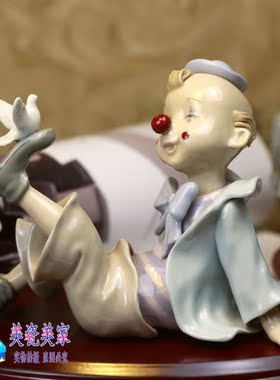 美国cosmos陶瓷小丑生日快乐摆件