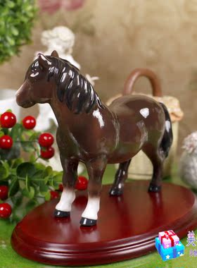 英国Leonardo陶瓷瓷偶马摆件马年礼品 乡村生活-设特兰小矮马