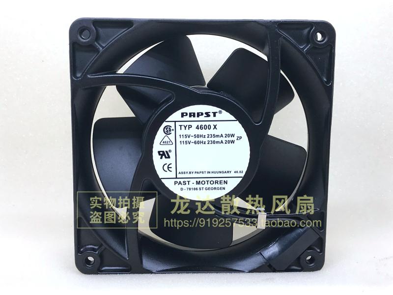 TYP 4600X 原装正品德国ebmpapst 115V 20W 120*120*38耐高温风扇 - 图1