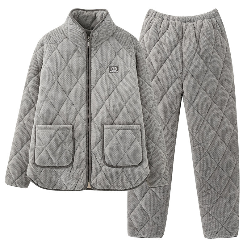 芬腾可安2025新款三层加厚珊瑚绒夹棉睡衣男士冬季保暖男款家居服,淘宝优惠券,粉丝福利购,淘宝优惠卷