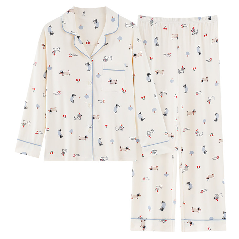 芬腾可安春秋季长袖睡衣女秋款纯棉全棉套装2025新款家居服可外穿,淘宝优惠券,粉丝福利购,淘宝优惠卷