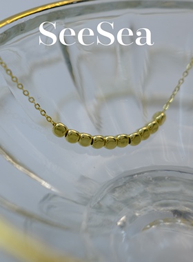 SeeSea 碎金子S925纯银包金项链锁骨链简约气质礼物碎银子风强推