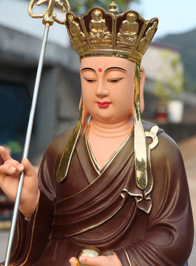 树脂鎏金地藏王菩萨九华山佛像