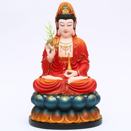 工厂直销佛像佛堂用品树脂玻璃钢观音菩萨锻彩观世音菩萨观音 - 图3