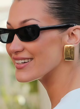 欧美风黑色猫眼墨镜窄框跨境拽姐