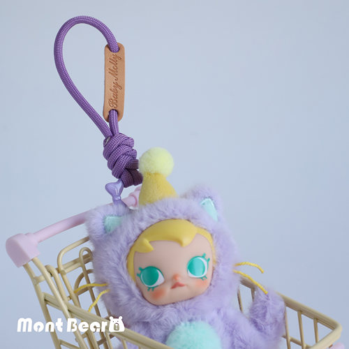 Molly玩偶公仔挂绳车载汽车后视镜挂件挂扣吊绳配件适用泡泡玛特 - 图3