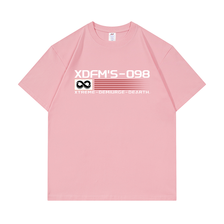 XDFM美式条纹渐变字母图案半袖hiphop西海岸短袖T恤复古高街体恤-图2