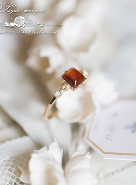 戒指925纯银镀金复古好看时尚女