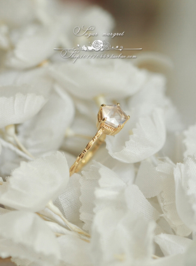 女925纯银紫水晶五角戒指