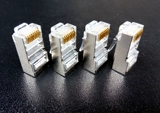Бесплатная доставка Amp Super Five Category с экранированной хрустальной головкой Pure Copper RJ45 100M 5 Категория 8p8c сетевой металлический разъем Золото.