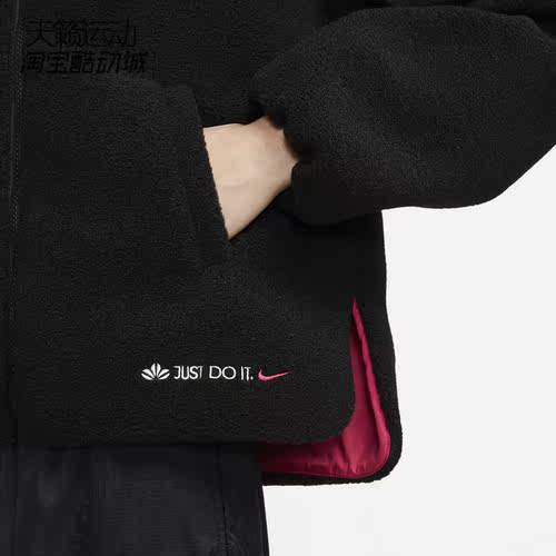 Nike/耐克2023新款女子立领运动抓绒休闲外套夹克 FD4796-126-010 - 图2