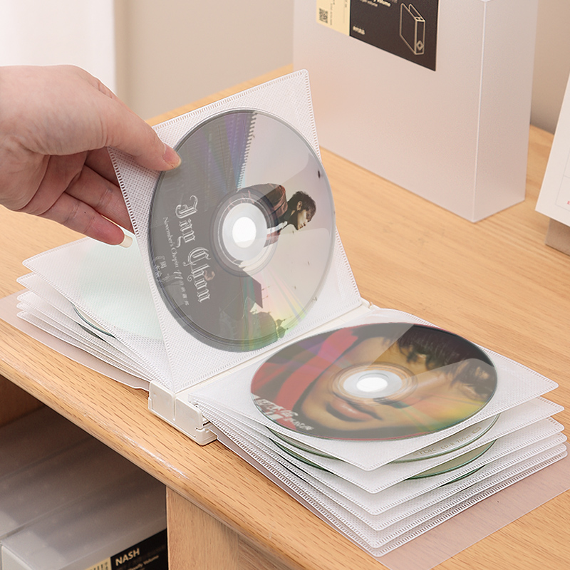 日式创意DVD光盘收纳盒光碟办公游戏专辑CD车载收纳册24片便携包 - 图1