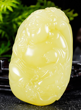 新疆和田玉黄口玉籽料貔貅手把件