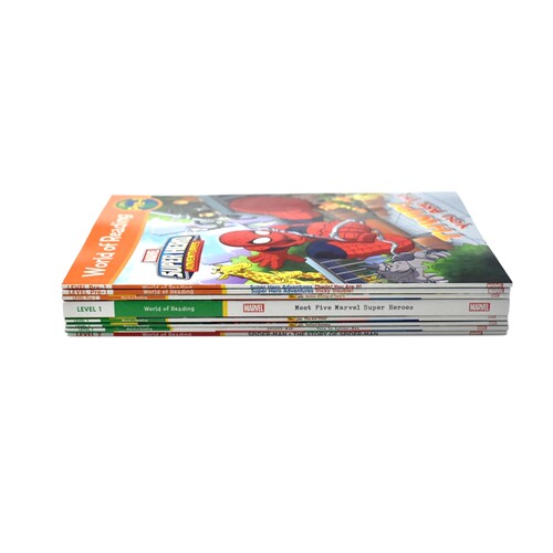 迪士尼分级读物 World of Reading Pre - Level 2 阅读世界预备阶至二阶 3-8岁 漫威蜘蛛侠系列 超级英雄 英文原版进口儿童图书 - 图0