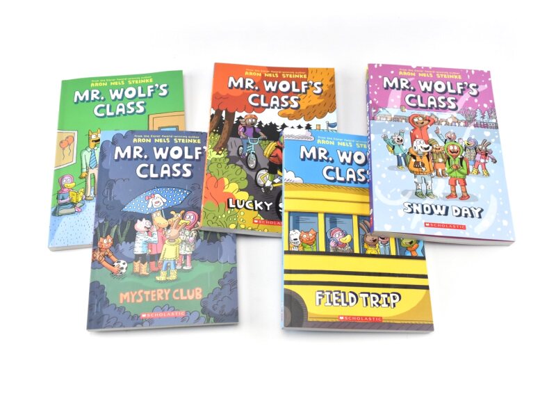 英语漫画书 Mr. Wolf's Class Mystery Club Lucky Stars Snow Day老狼先生的教室 01-05桥梁 ...