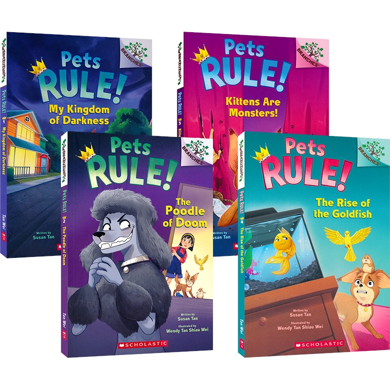 Scholastic Pets Rule 1-4 My Kingdom of Darkness 学乐大树系列 宠物统治 动物奇幻故事 儿童桥梁章节书 英文原版进口图书 - 图0