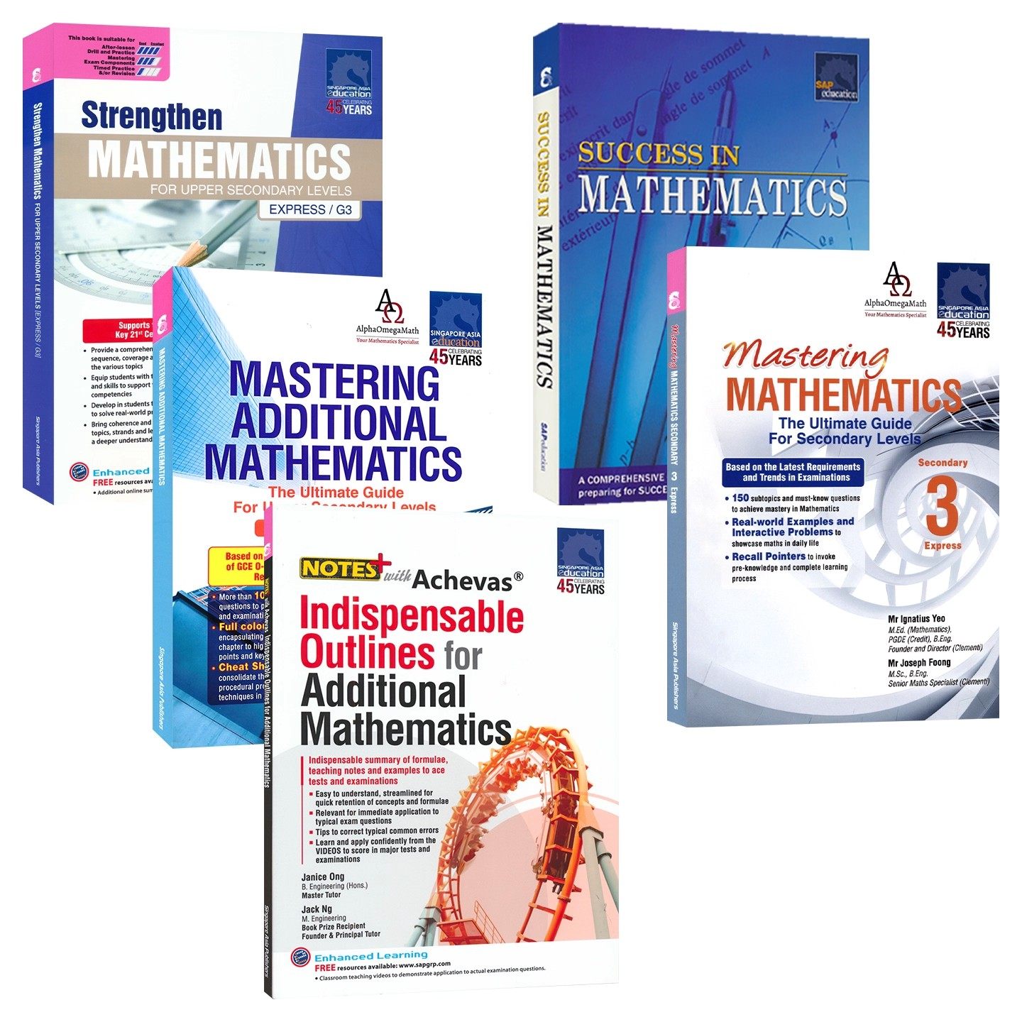 新加坡数学 SAP Secondary Mathematics Tutorial 1A-3B 初中数学练习册 快捷课程系列 IP G3课程 基础强化提升 英文原版进口教辅