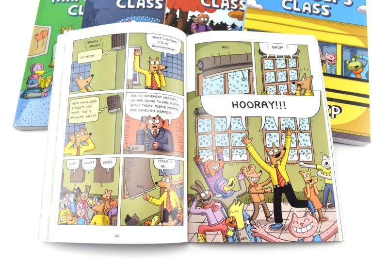 英语漫画书 Mr. Wolf's Class Mystery Club Lucky Stars Snow Day老狼先生的教室 01-05桥梁 ...