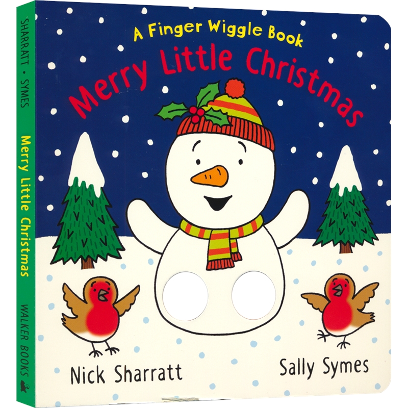 A Finger Wiggle Book Merry Little Christmas 圣诞快乐手指互动书 Nick Sharratt 故事绘本 亲子互动读物 英文原版进口 - 图0