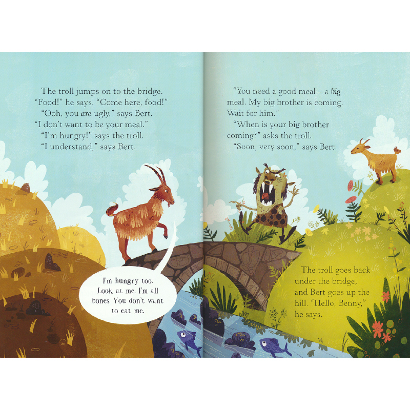 英语小读者开始阶段 三只山羊Usborne English Readers Starter Level The Three Billy Goats 儿童英文童话分级阅读5-7岁 原版 - 图1