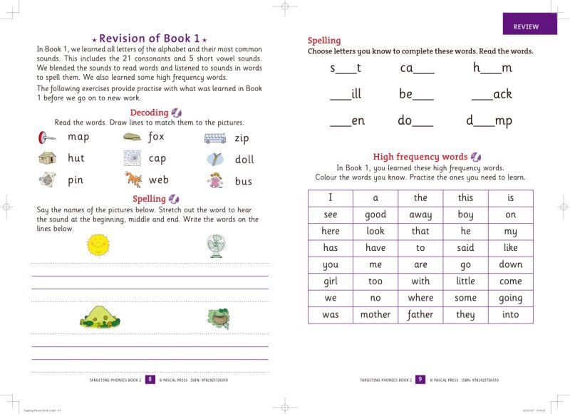 点读版Targeting Phonics 对标自然拼读3册 零基础入门 学练结合200个高频词 英语听说读写 提升阅读英文原版送音频
