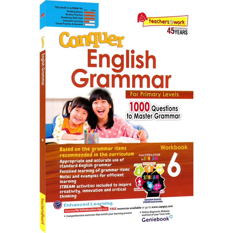 SAP Conquer English Grammar Workbook 6 六年级英语语法攻克版 语法拔尖提高 10-11岁 sap新加坡英语语法练习册小学教辅教材原版 - 图3