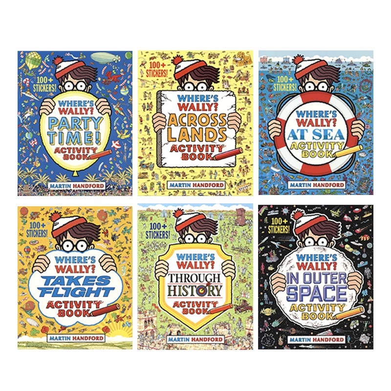 英文原版 Where's Wally Activity Book 寻找威利益智活动书6册 找找乐涂色走迷宫英语数学历史 游戏书 亲子英语读物 - 图3