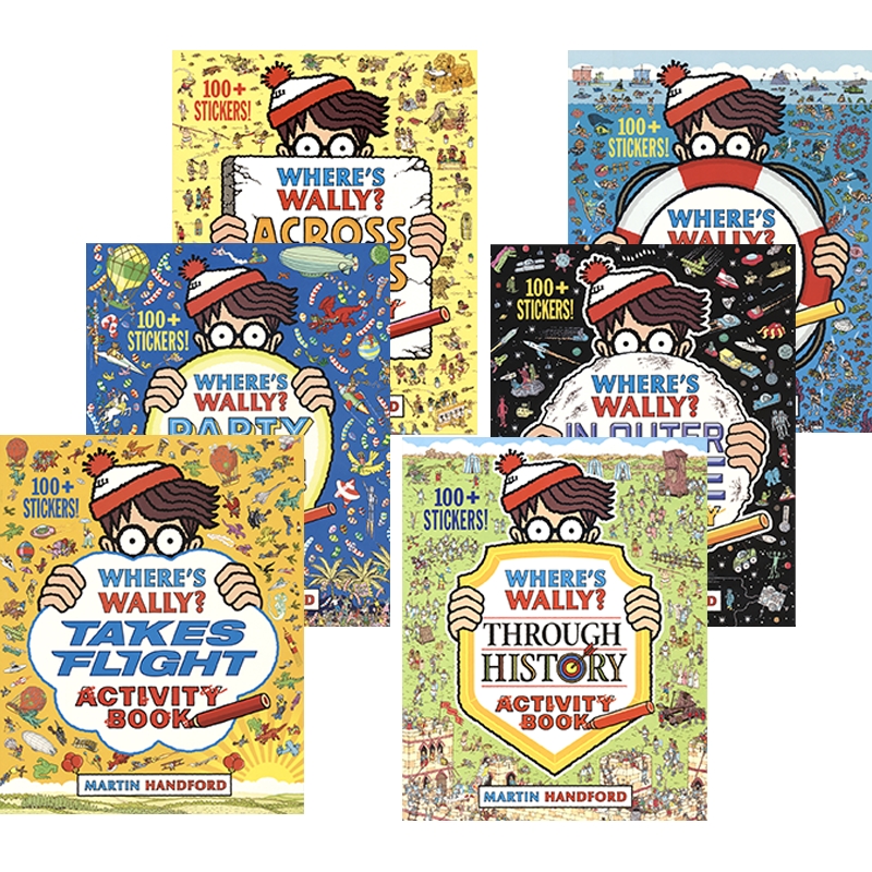 英文原版 Where's Wally Activity Book 寻找威利益智活动书6册 找找乐涂色走迷宫英语数学历史 游戏书 亲子英语读物 - 图0