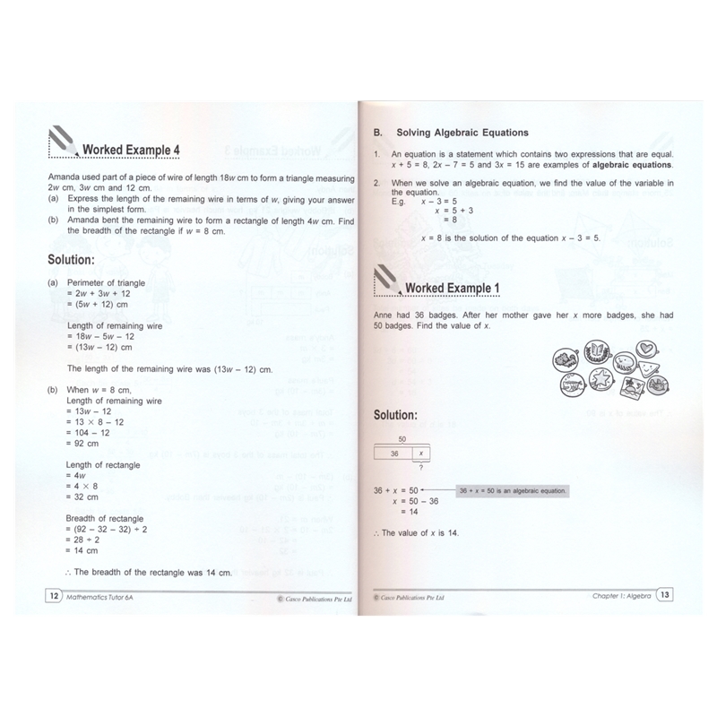Casco Primary Maths Tutor 1A-6B 小学数学辅导书 1-6年级 14册 紧贴新加坡教学大纲  培养数学思维和解题能力 英文原版图书 - 图0