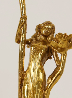 法式复古奢华全铜装饰女神欧式轻奢别墅客厅餐厅大气中古人像摆件