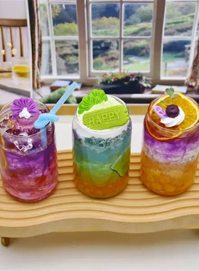 仿真冰淇淋奶茶摆件模型道具