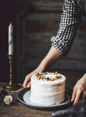 复古铁盘摄影道具INS乡村