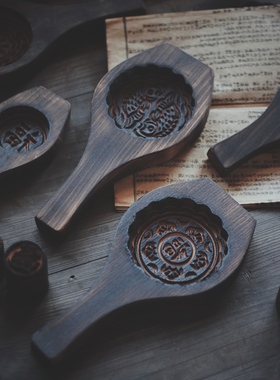 作旧中式风月饼糕点美食二店道具