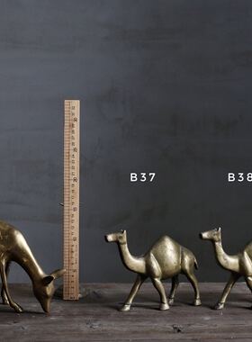 古董静物摄影道具黄铜摆件