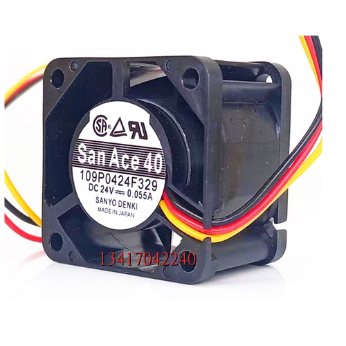 全新SanAce40 109P0424F329 24V 0.055A 4028 4cm 变频器散热风扇 - 图0