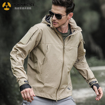 Governing Officer Outdoor Softshell WWII Submachine Clothing Mens Autumn Winter Windproof Waterproof Tactical Jacket Multifunction Military Camouflak Jacket