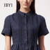 Váy yếm nữ của IBYI / Yi Yi Bina mùa hè size lớn tay ngắn thời trang giản dị và cotton cổ tròn - váy đầm váy babydoll váy đầm