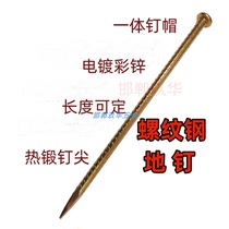 12 screw thread steel ground nail with cap long straight nail reinforcement nail fixing car bit lock stopper Flagpole Fence Ground Pile