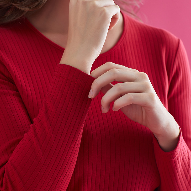 仕乐纯棉男士保暖内衣套装红色秋衣 仕乐内衣保暖套装