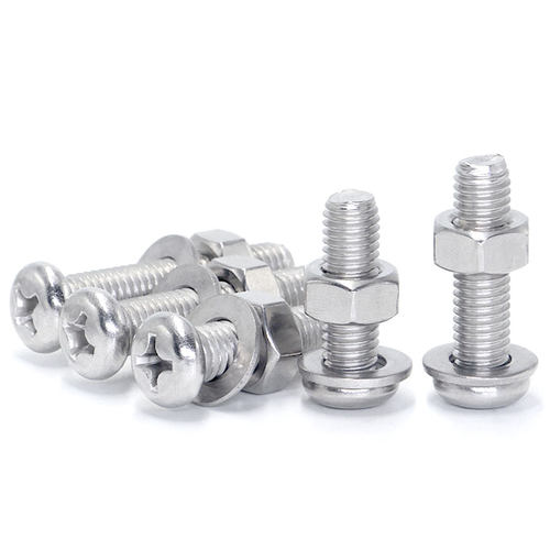 螺丝螺母套装大全304不锈钢盘头十字螺栓圆头螺钉三组合M3M4M5M6 - 图2