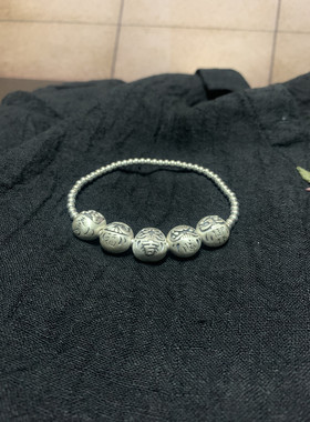 情侣纯银复古民族风达摩