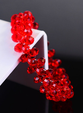 大红色平安结本命年手链女