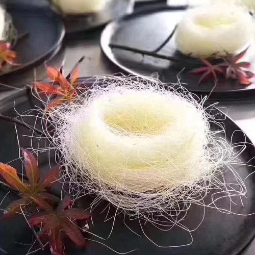 创意仿真鸟巢金丝鸟巢意境菜盘饰鸟窝 冷菜装饰雀巢酒店菜品点缀 - 图2