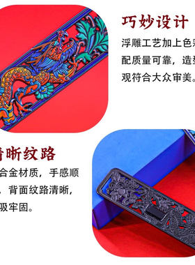 北京故宫博物馆沈阳故宫影壁墙明清代龙纹琉璃金属浮雕冰箱贴礼盒