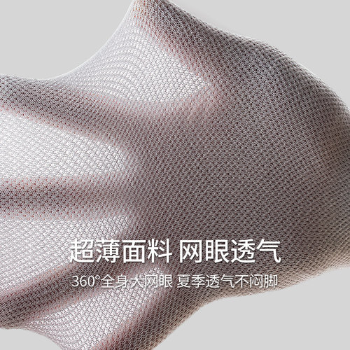 浪莎男士袜子夏季薄款吸汗冰丝网眼短袜男式夏天透气防臭男生船袜 - 图1