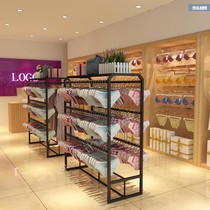 Mall lingerie show rack male and female underwear middle island rack bra pyjamas floor shelving shelving mobile display shelf