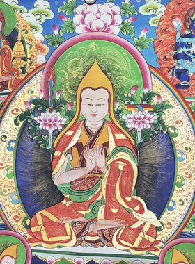 新款唐卡黄财神藏式佛像禅室茶楼玄关会所客厅壁画书房有框装饰画
