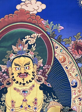 牛皮纸唐卡【黄财神】尺寸:59*83cm 未装裱