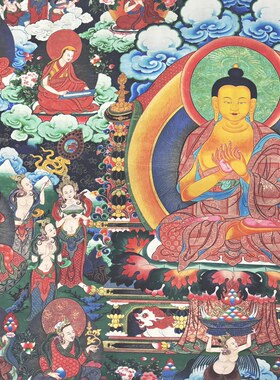 唐卡佛像挂画藏式佛像禅室茶楼玄关会所客厅壁画书房装饰画
