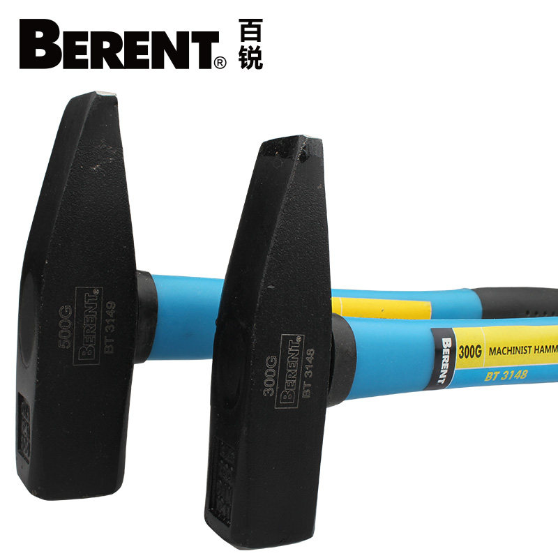 百锐德式钳工锤焊渣锤安全工业锤子榔头鸭嘴扁锤铁榔头电焊敲渣锤 - 图3